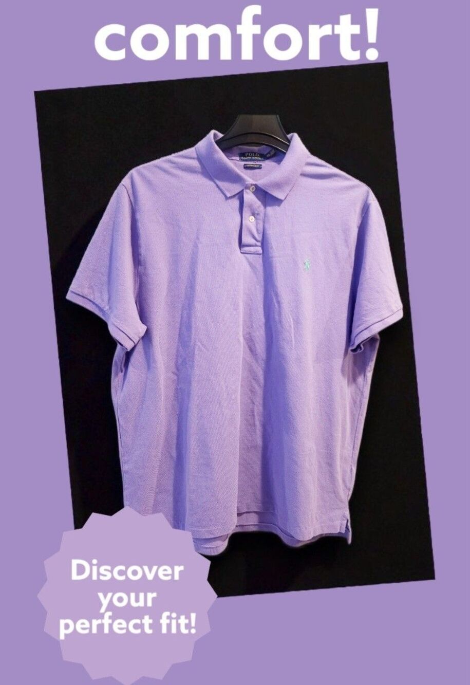 Polo Ralph Lauren Sz XXL Purple Men's Polo Shirt Short Sleeve
